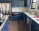 Blue Painted Cabinets